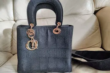 블랙 패브릭 숄더백