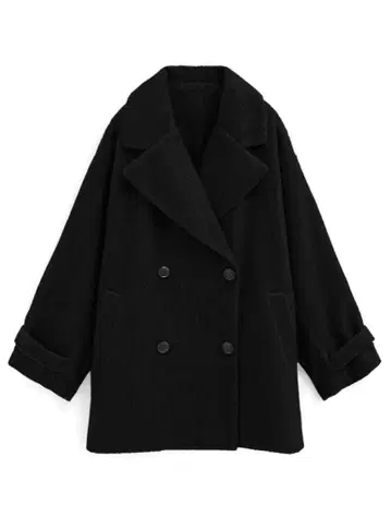 GRL 샤기 코쿤 코트[ze839] 블랙 가을/겨울 숏 기장