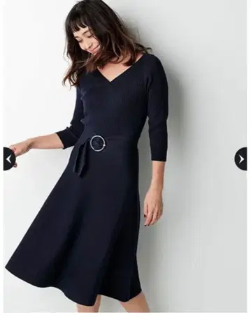 Mystrada 네이비 니트 원피스 38