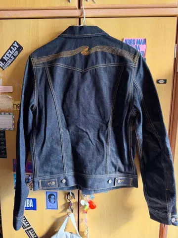 누디진 다크 블루 데님 자켓