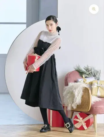 새상품 chesty 도트 튤 타프타 원피스