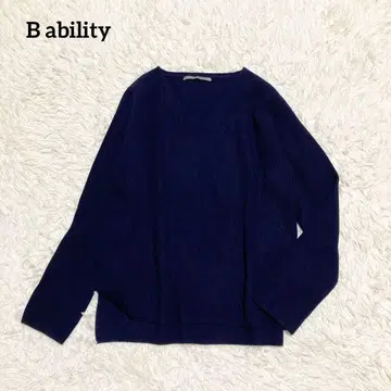 [ 새상품급 ] 보쉬 비어빌리티 캐시미어 100 V넥 니트 네이비