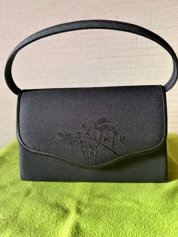 관혼상제 블랙 포멀 백 꽃무늬 엠보싱 가공