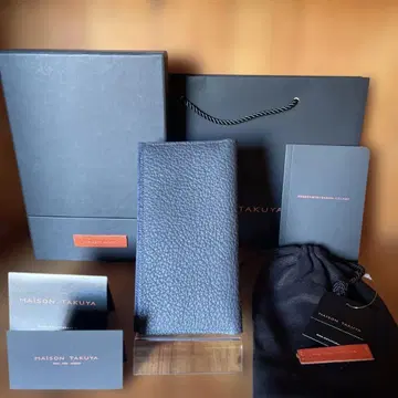 [ 새상품 정품 ] MAISON TAKUYA 네이비 장지갑 지갑만