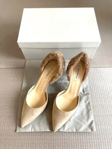 미사용 새상품 FABIO RUSCONI 베이지 스틸레토 힐 37