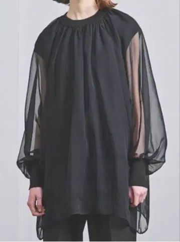 HYKE 시어 쉬폰 블라우스