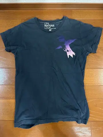 Free city 블랙 T셔츠 LIFE NATURE LOVE 사이즈 M