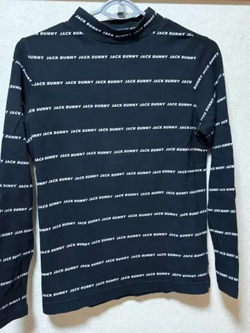 한 번만 사용! JACK BUNNY 모크넥 셔츠 블랙 1