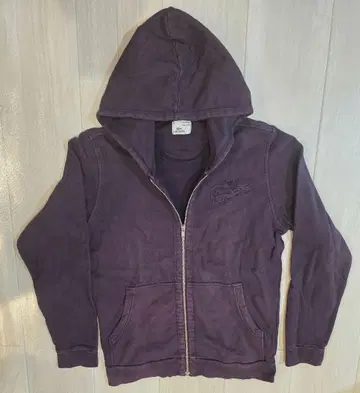 LACOSTE 빈티지 워시 지퍼 후드티 사이즈 4