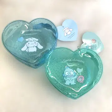 하트형 클리어 파우치 산리오