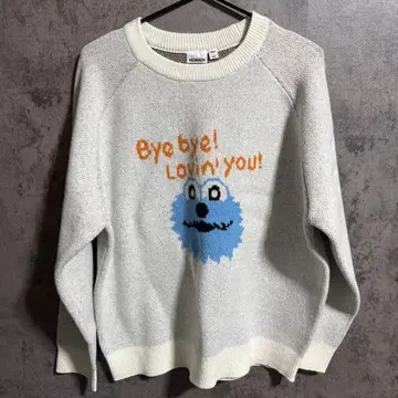 퍼펫 오버사이즈 니트 풀오버 긴팔 니트 스웨터 L 사이즈