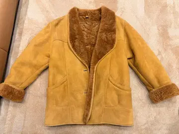 무스탕 코트 베이지 플리스 포함