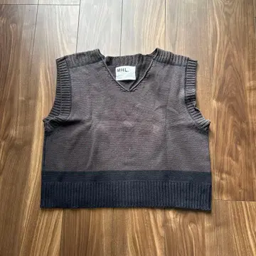 MHL 코튼 린넨 베스트 브라운