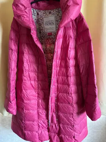 라이트 핏 다운 핑크 다운 자켓 L