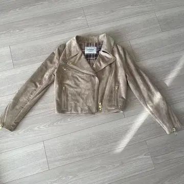 eimy 베이지 더블 라이더 자켓 S 사이즈