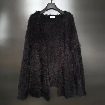 BayBee 블랙 퍼지 가디건