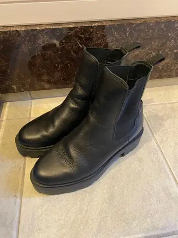 사이드 고어 부츠 천연 가죽 MUJI