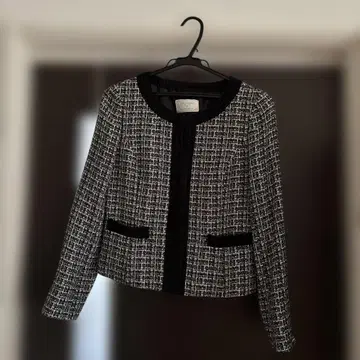 any sis 노카라 자켓 블랙 화이트 트위드 온워드 카시야마 수트