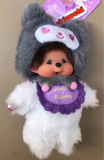 특가 택 포함 새상품 몬치치 x 쿠로미 키링 약 15cm