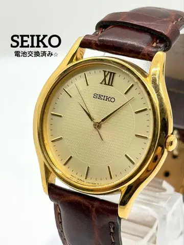 [ 새상품 배터리 ] 세이코 V701-7A20 골드 드레스 워치