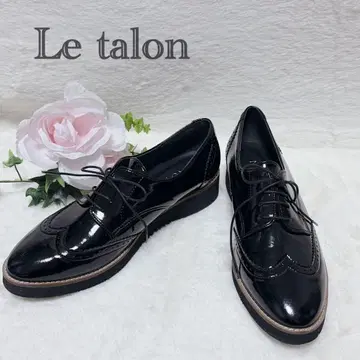 완판템 컨디션 최상 르탈론 통굽 옥스 에나멜 레이스업 슈즈 24cm