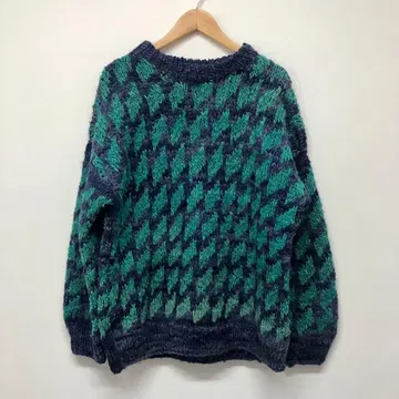 80s 에콰도르 니트 울 핸드메이드 니트 에콰도르제