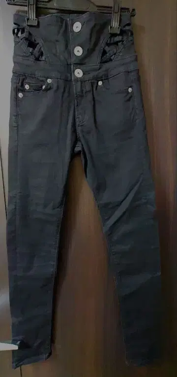 GYDA 블랙 스키니 데님 청바지 하이웨스트