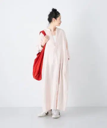 카구레 린넨 셔츠 원피스