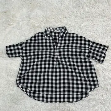 CHILD WOMAN 차일드우먼 깅엄 체크 블라우스 린넨