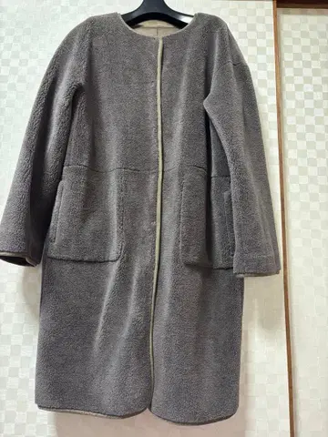 [ 새상품급 ] 브라운 플리스 자켓 포켓 부착