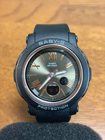 CASIO BABY-G 손목시계 블랙/로즈 골드 5670