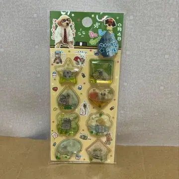 씰 워터씰 씰북 헤이세이 레트로 강아지 강아지 헤이세이 당시