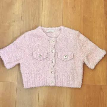 COCODEAL 2024SS 플러피 하프 슬리브 니트 자켓