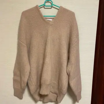 FRAY I.D 후드 부착 니트 스웨터 핑크 원사이즈