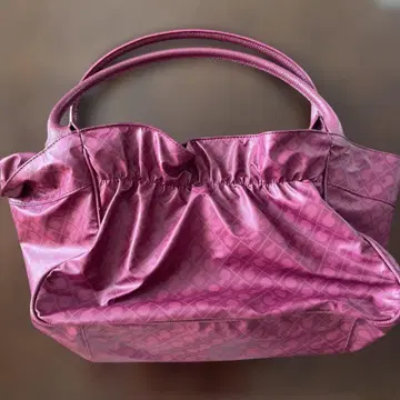 게라르디니 개더 가죽 토트백 로즈 핑크