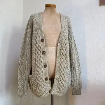 아일랜드 핸드메이드 니트 가디건 빈티지
