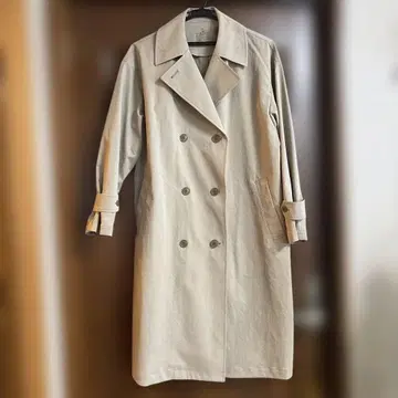 무인양품 샌드 베이지 더블 브레스트 트렌치코트