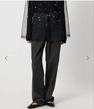 AEWEN MATOPH 데님 턱 팬츠 유나이티드 애로우즈 BLACK 38