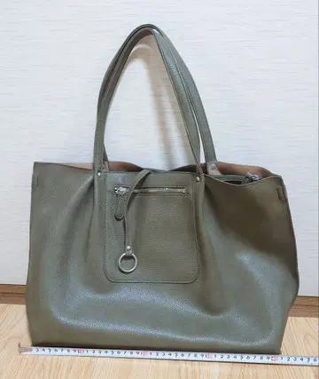 [ MONO COME CA ] 토트백 모스그린 카키 A4 새상품급