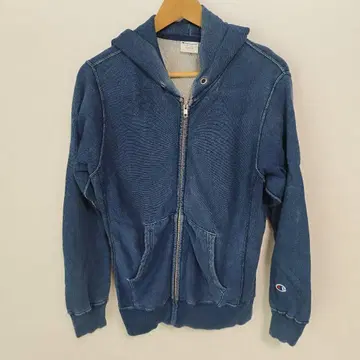 M 사이즈 Champion 리버스 위브 풀 집업 인디고 후디