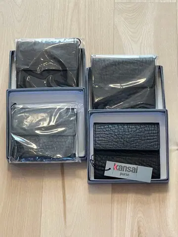 간사이 블랙 가죽 동전 지갑 4개
