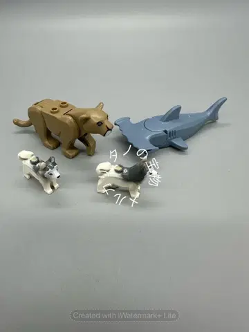 정품 레고 산 라이온 허스키 해머헤드 상어 미니 피규어