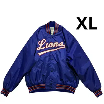 90s USA제 Delong LIONS 나일론 바시티 자켓 XL 파랑