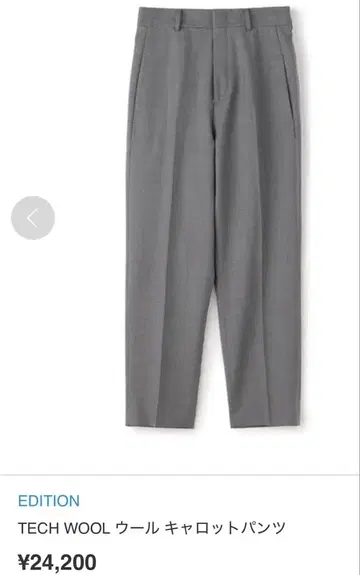 오늘 한정 가격 투모로우랜드 에디션 테크 울 캐럿 팬츠 그레이