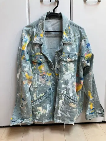 페인트 데님 자켓 ONE 사이즈