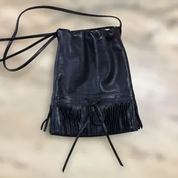 모노노구 가죽 프린지 복조리백 숄더백 미사용품