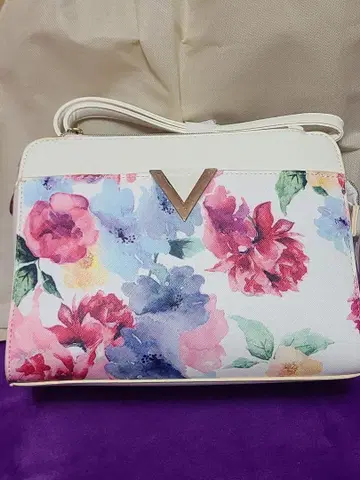 플라워 프린트 숄더백