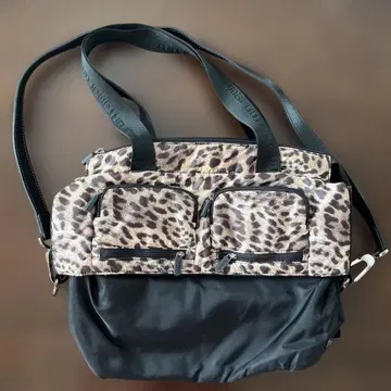 탄타 말 나일론 숄더백 레오파드 무늬