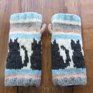 새상품 핸드 워머 장갑 고양이 에스닉 아시안 스타일 M156