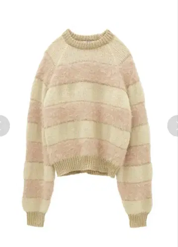 EIMY ISTOIRE 믹스 보더 니트 풀오버 (핑크)